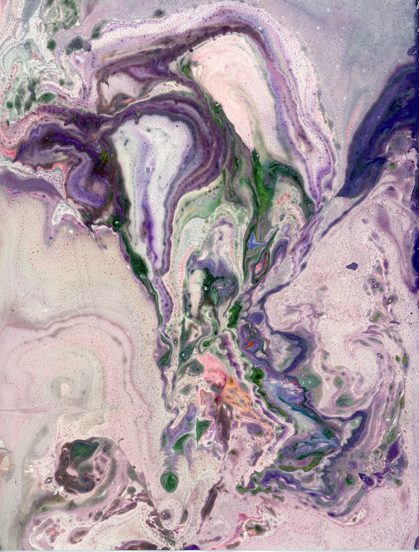 Diptyque - Radiographie d'une fleur - Purple - Aluminium 80x60 cm
