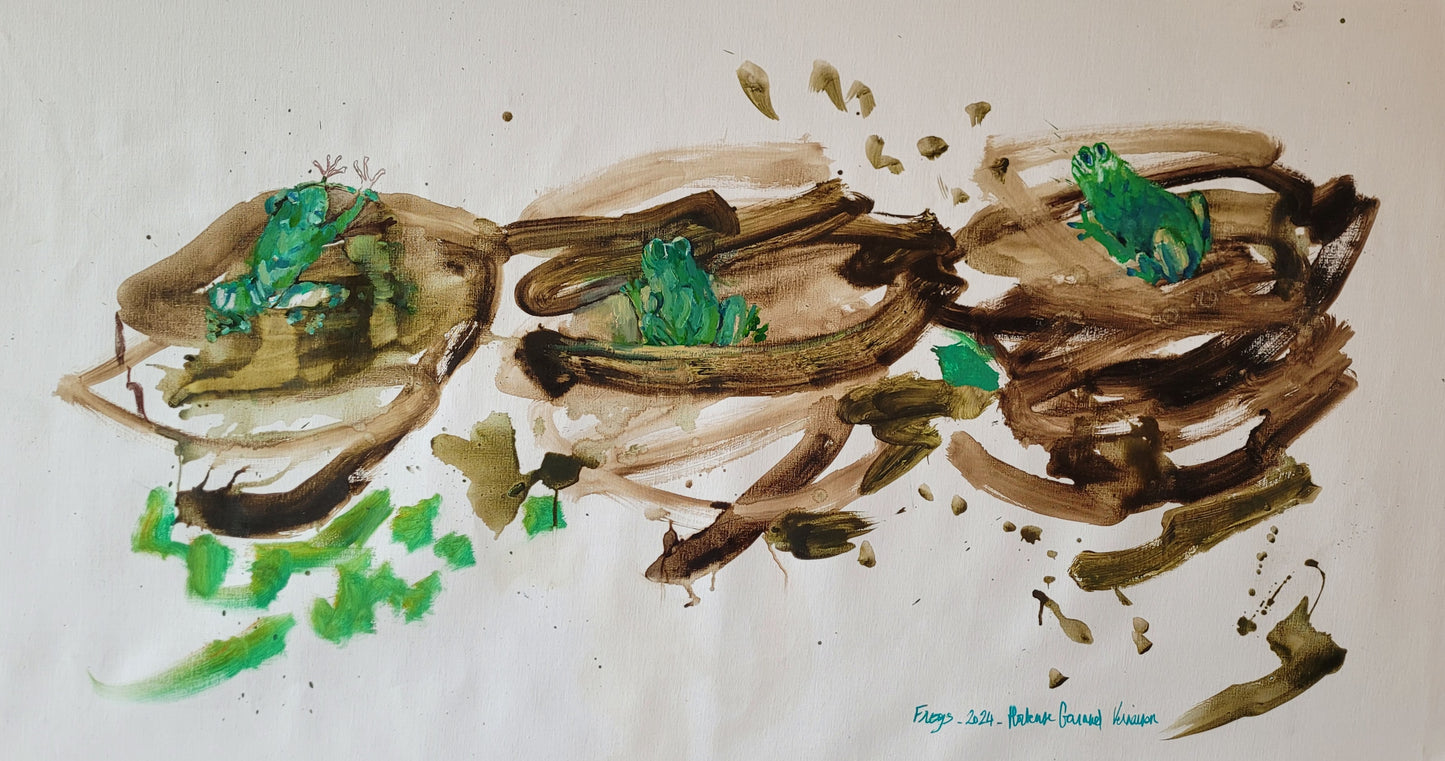 Oeuvre sur toile originale - Frogs