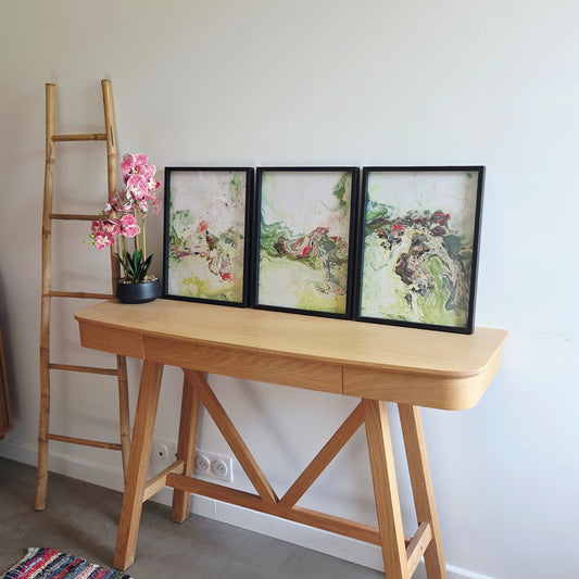 Triptyque - Hommage à Hokusaï - Aluminium 80x60 cm
