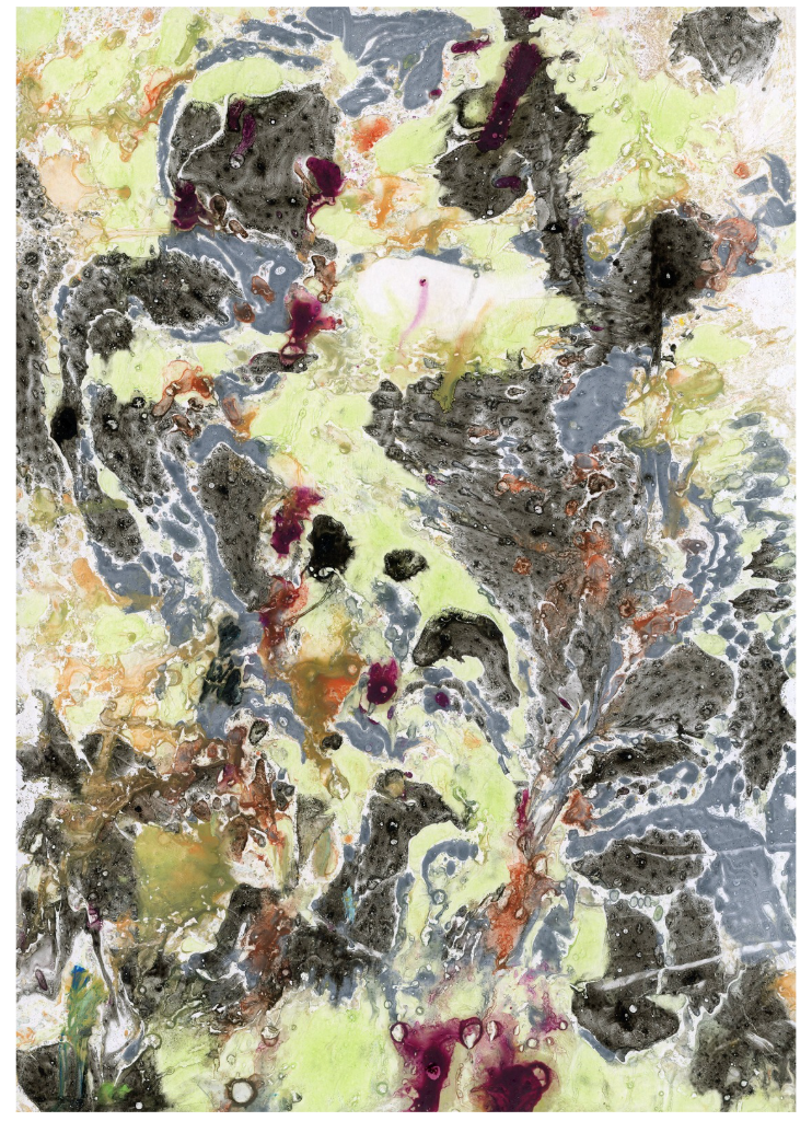 Triptyque Végétalis - Oak Mimosa Payne - Toiles 80x120 cm