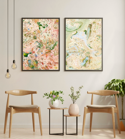 Diptyque - Corail - édition limitée - 2 tirages sur Aluminium 60x80 cm chaque.
