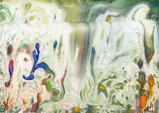 Limited Edition - Melted green land - Aluminium 60x80cm